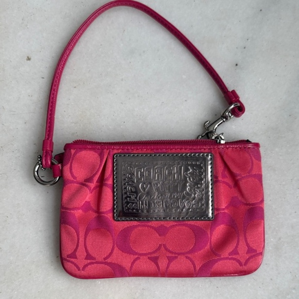 Coach Poppy Signature Wristlet